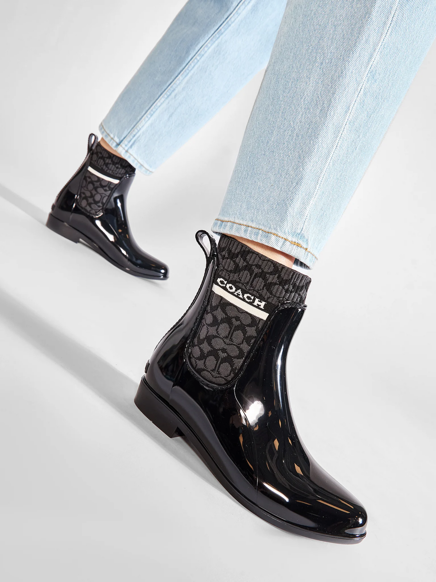 Botas Coach Rivington Rain Bootie Black