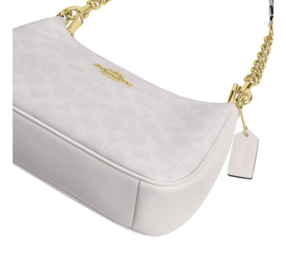 Bolsa Coach Teri Shoulder Bag In Signature Canvas White Chalk