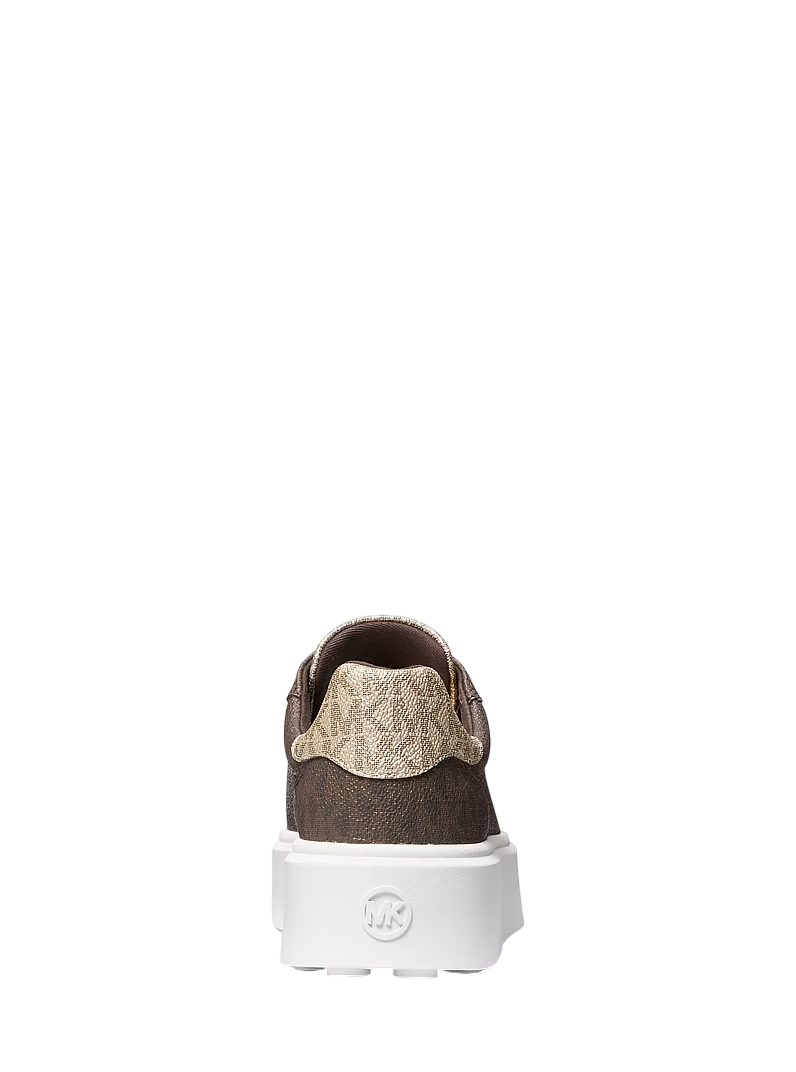 Tenis Michael Kors Romey Two-Tone Logo Platform Sneaker Brown