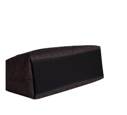 Bolsa Coach Station Tote Bag Signature Canvas Walnut Black