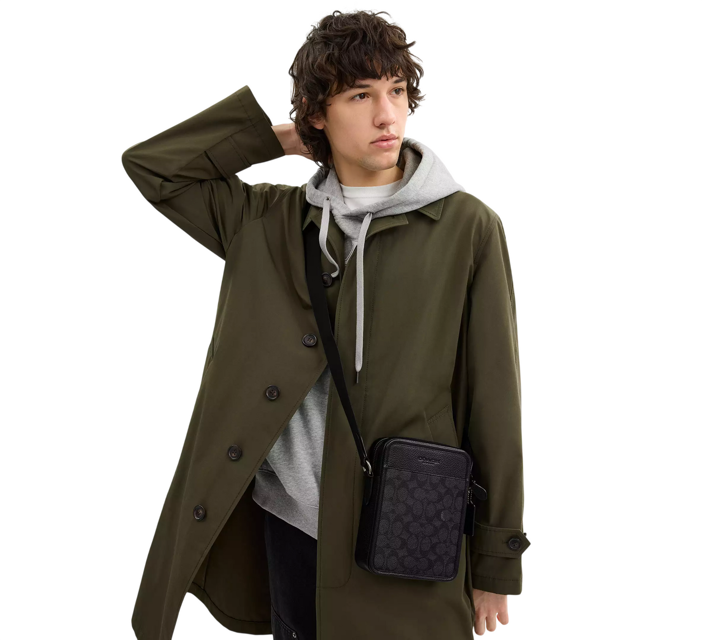 Bandolera Coach Sullivan Crossbody In Signature Canvas Charcoal Black