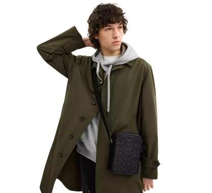Bandolera Coach Sullivan Crossbody In Signature Canvas Charcoal Black
