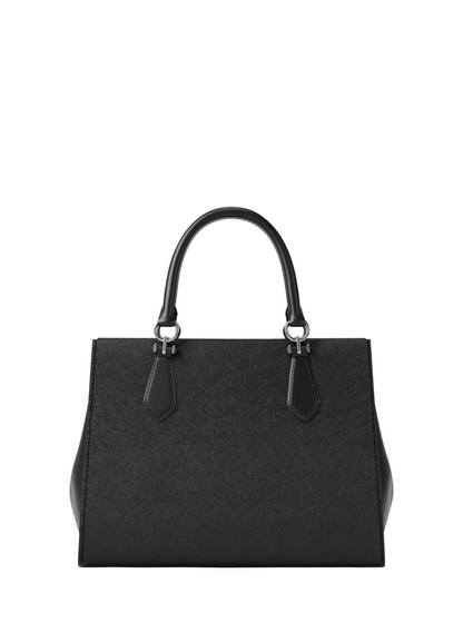 Bolsa Michael Kors Marilyn Medium Saffiano Leather Satchel Black