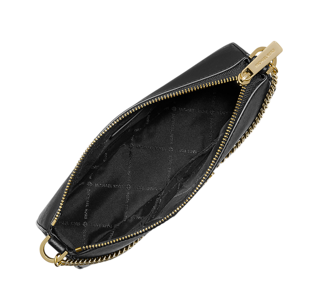 Bolsa Michael Kors Jet Set Medium Saffiano Leather Crossbody Bag Noir