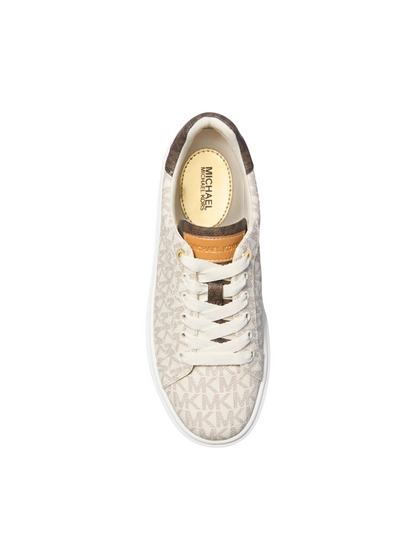 Tenis Michael Kors Romey Two-Tone Logo Platform Sneaker Vanilla