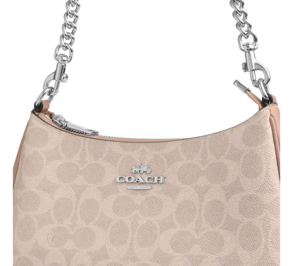 Bolsa Coach Teri Shoulder Bag In Signature Canvas Sand Taupe