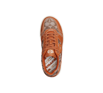 Tenis Coach Soho Sneaker With Crystal Signature Jacquard Cocoa Burnished Amber