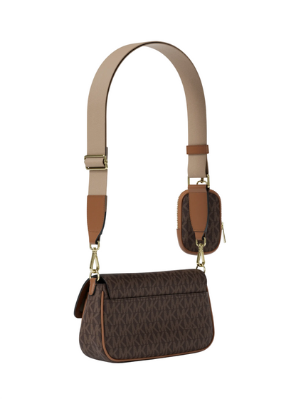 Bolsa Michael Kors Jet Set Travel Small Signature Logo Crossbody Bag With Pouch