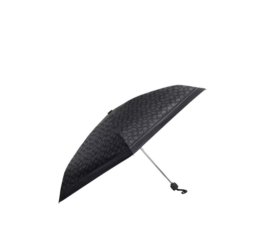 Paraguas Coach Uv Protection Mini Umbrella In Signature Print Graphite