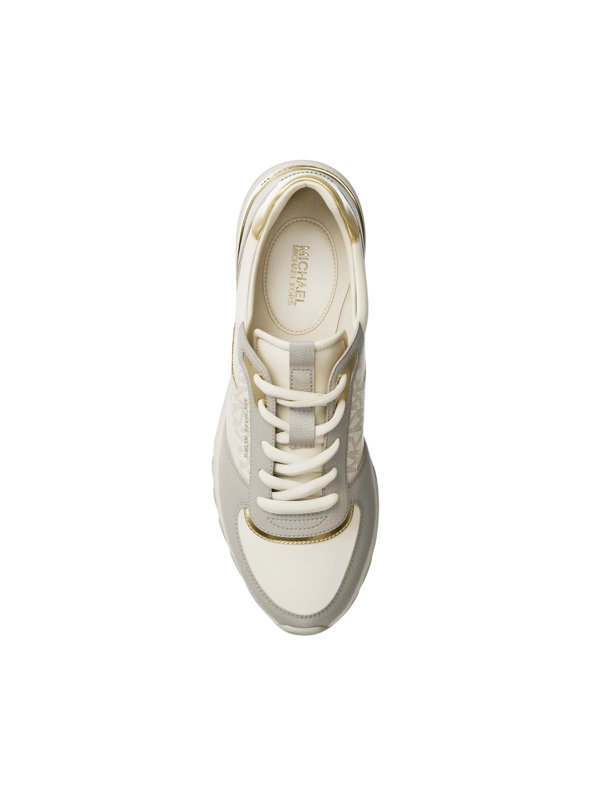 Tenis Michael Kors Remy Trainer Faux Leather Vanilla Combo