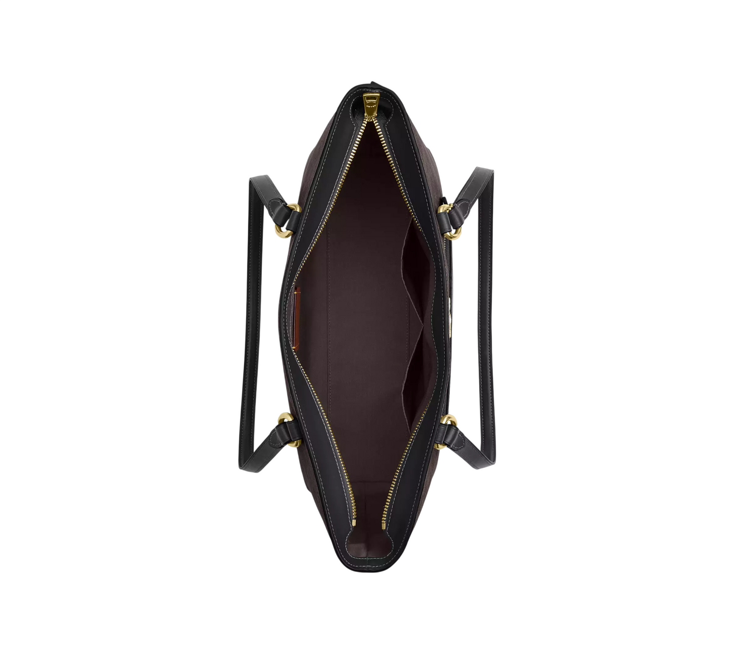 Bolsa Coach Station Tote Bag Signature Canvas Walnut Black