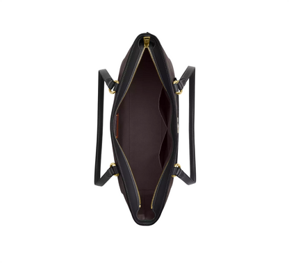 Bolsa Coach Station Tote Bag Signature Canvas Walnut Black