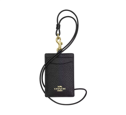 Tarjetero Coach ID Lanyard Black