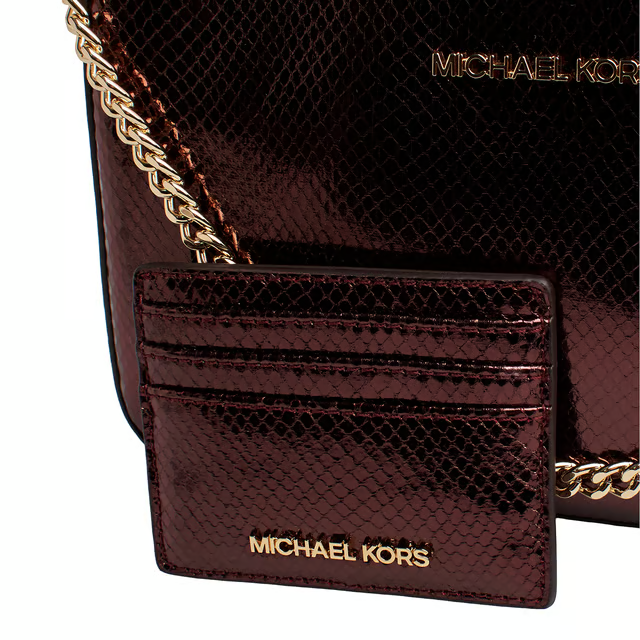Bolsa Michael Kors Medium Pouch and Card Case Gift Set Oxblood