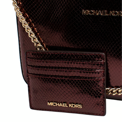 Bolsa Michael Kors Medium Pouch and Card Case Gift Set Oxblood
