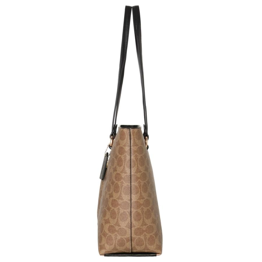 Bolsa Coach Station Tote Bag In Signature Canvas Tan Black