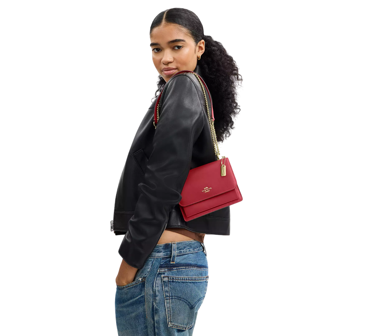 Bolsa Coach Mini Klare Crossbody Bag True Red