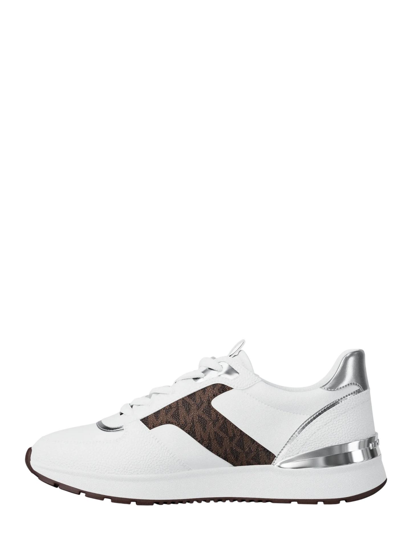 Tenis Michael Kors Remy Trainer Faux Leather OP White Brown