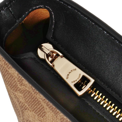 Bolsa Coach Station Tote Bag In Signature Canvas Tan Black