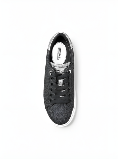 Tenis Michael Kors Romey Metallic Two-Tone Signature Logo Platform Sneaker Black