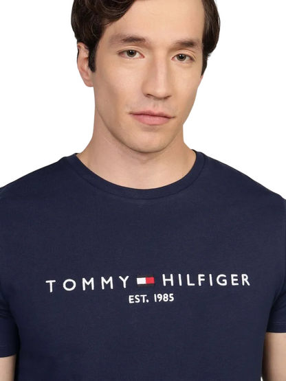 Playera Tommy Hilfiger Cuello Redondo Letras Bordadas