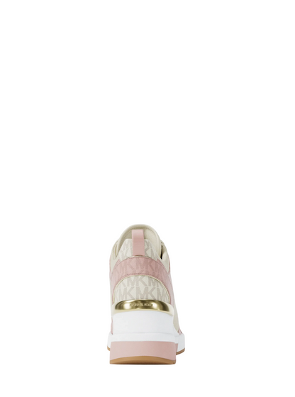 Tenis Michael Kors Georgie Signature Logo Wedge Trainer Pwd Blush Mlt
