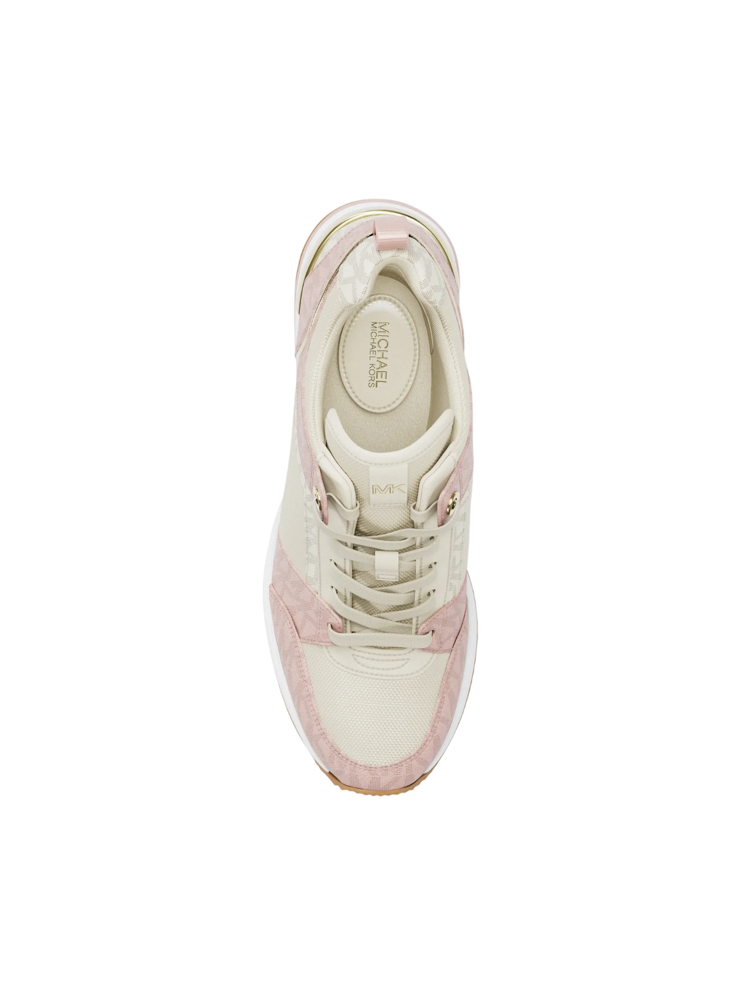 Tenis Michael Kors Georgie Signature Logo Wedge Trainer Pwd Blush Mlt